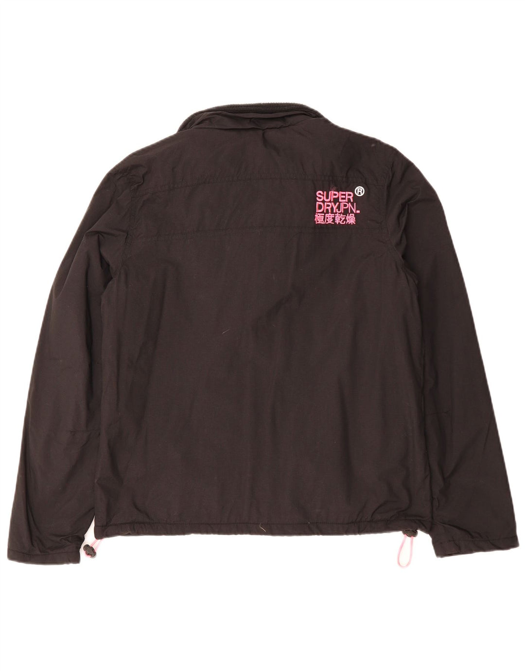 SUPERDRY Womens The Windhiker Windbreaker Jacket UK 16 Large Black