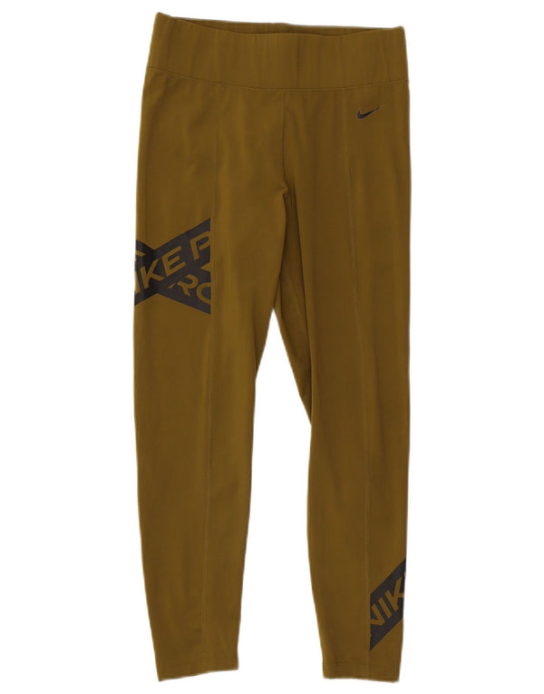 Γυναικεία γραφικά κολάν Nike UK 10 Small Khaki Polyester