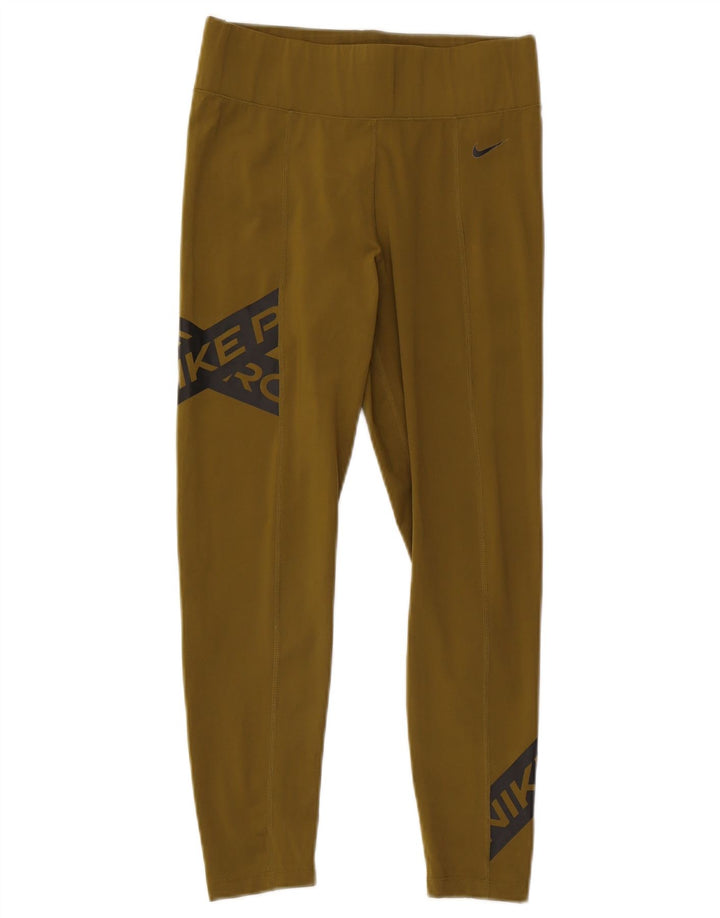 Γυναικεία γραφικά κολάν Nike UK 10 Small Khaki Polyester