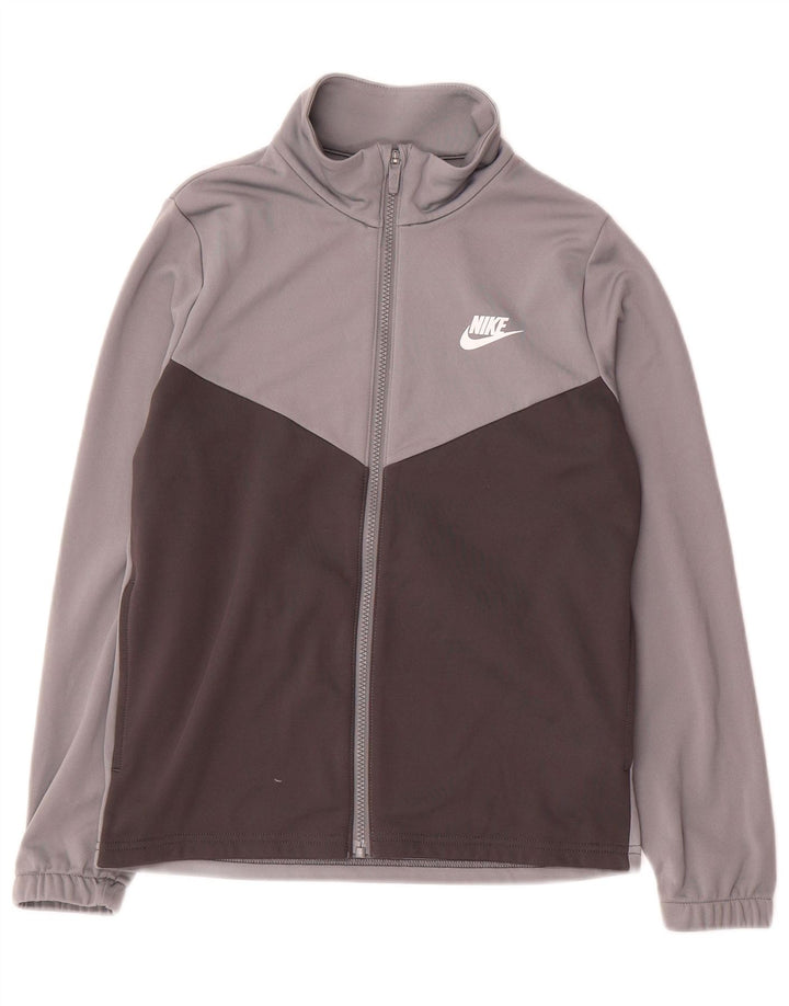 Μπουφάν Nike Boys Graphic αθλητική φόρμα 12-13 ετών, μεγάλο γκρι χρώμα