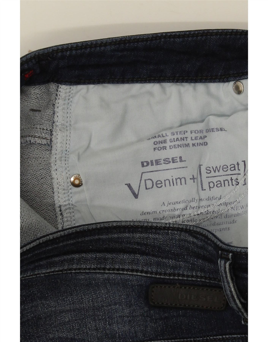 Γυναικείο Slim Jeans DIESEL Crop W27 L24 Μπλε βαμβακερό