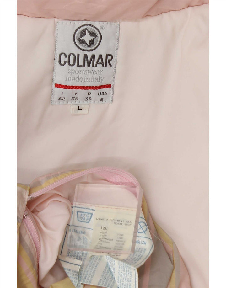 Colmar γυναικεία φόρμα σκι με κουκούλα IT 42 Μικρή ροζ ριγέ πολυαμίδη