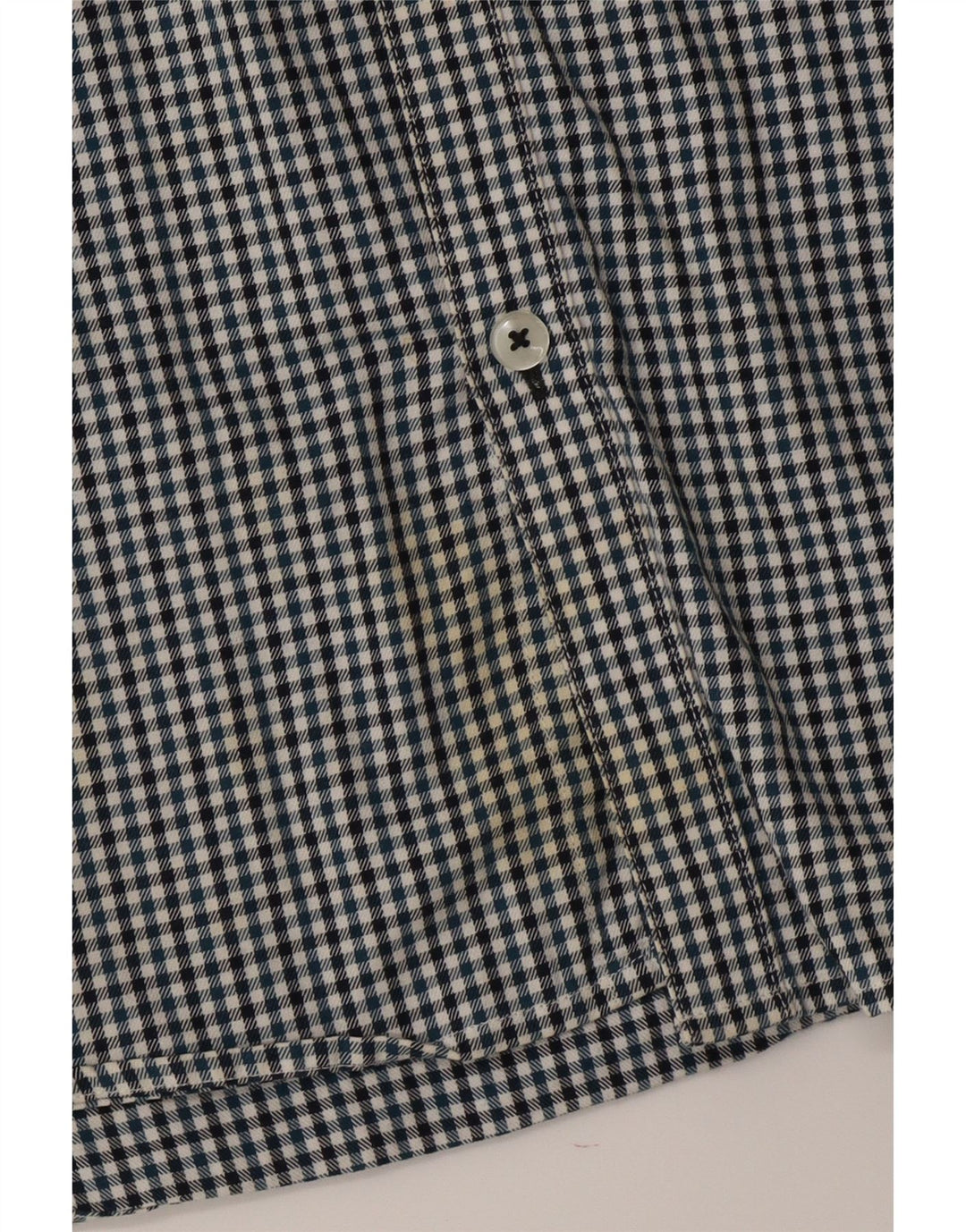 JACK & JONES Mens Shirt Medium Blue Check Cotton