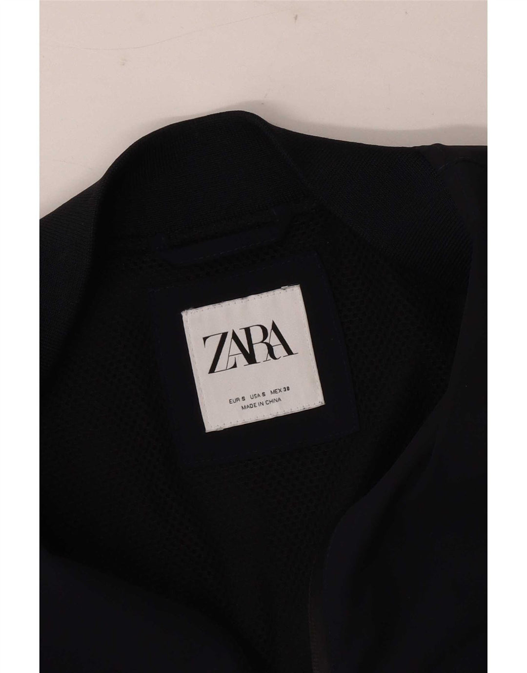 Zara Ανδρικό Bomber Jacket UK 36 Small Navy Blue