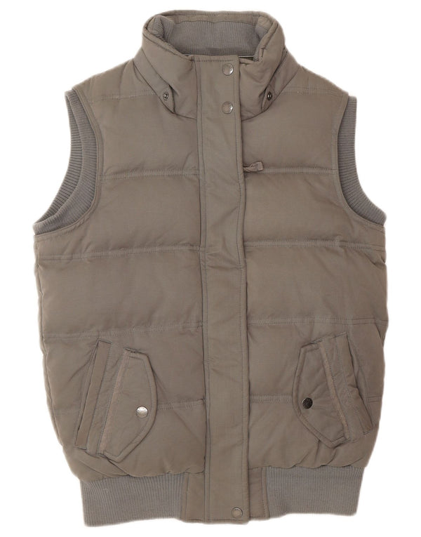 Fat Face Womens Padded Gilet UK 8 Small Grey Polyester