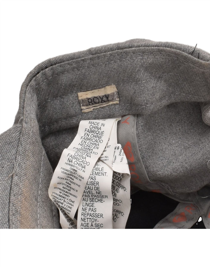 ROXY Womens Graphic Snapback Cap One Size Grey Cotton | Vintage Roxy | Thrift | Second-Hand Roxy | Used Clothing | Messina Hembry 