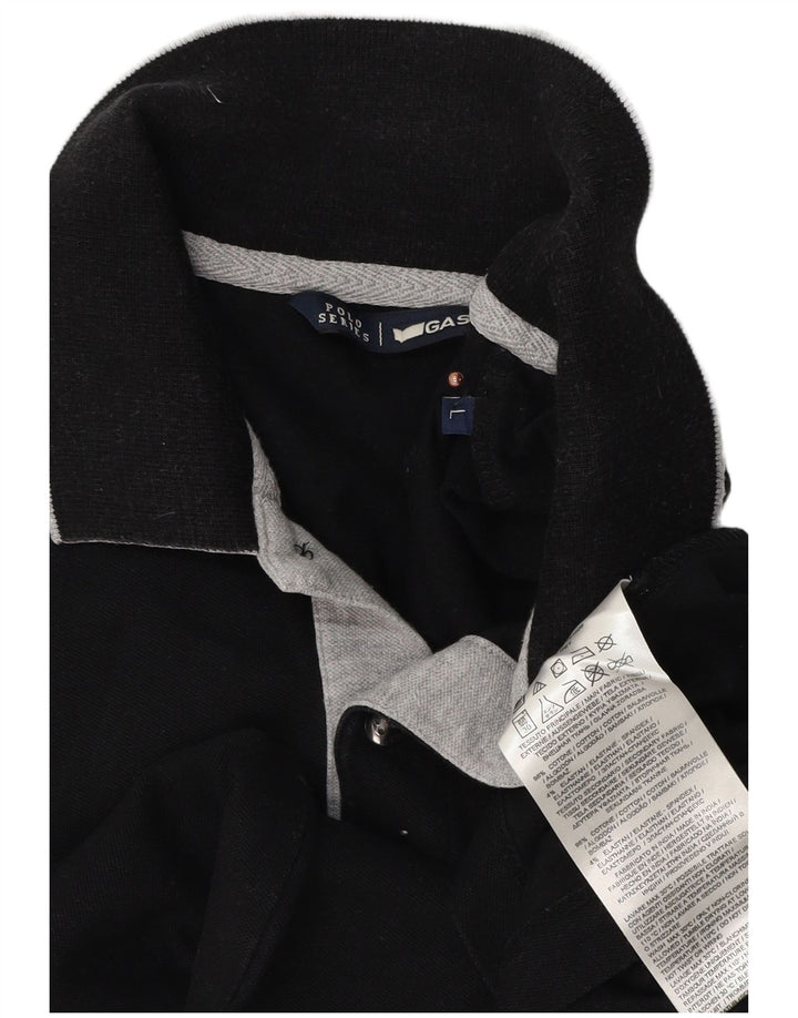 Ανδρικό πουκάμισο Polo Gas μεγάλο μαύρο βαμβακερό