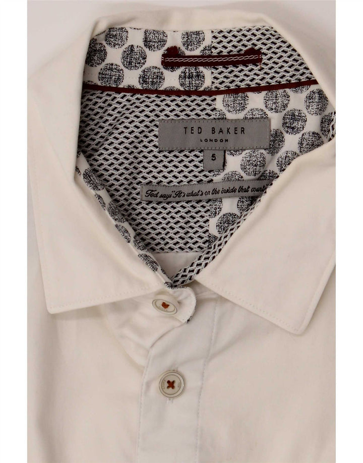 Ted Baker Ανδρικό πουκάμισο νούμερο 5 XL Λευκό βαμβακερό