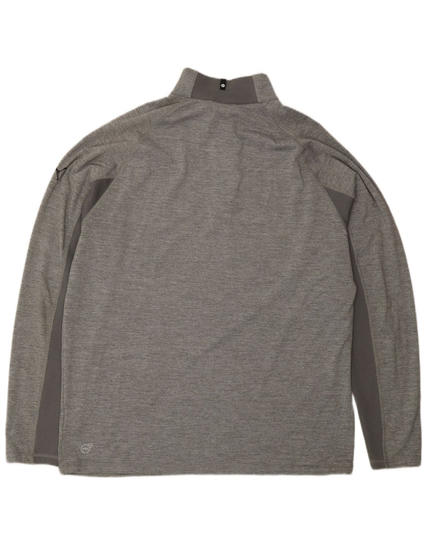 Ανδρική φόρμα πουλόβερ με φερμουάρ PUMA Top XL Grey Polyester
