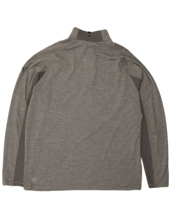 Ανδρική φόρμα πουλόβερ με φερμουάρ PUMA Top XL Grey Polyester