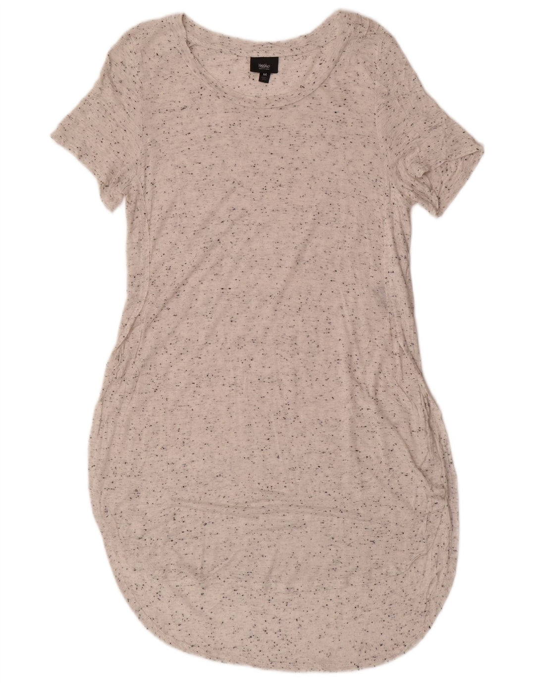 MOSSIMO Γυναικείο T-Shirt Φόρεμα UK 12 Medium White Flecked Rayon
