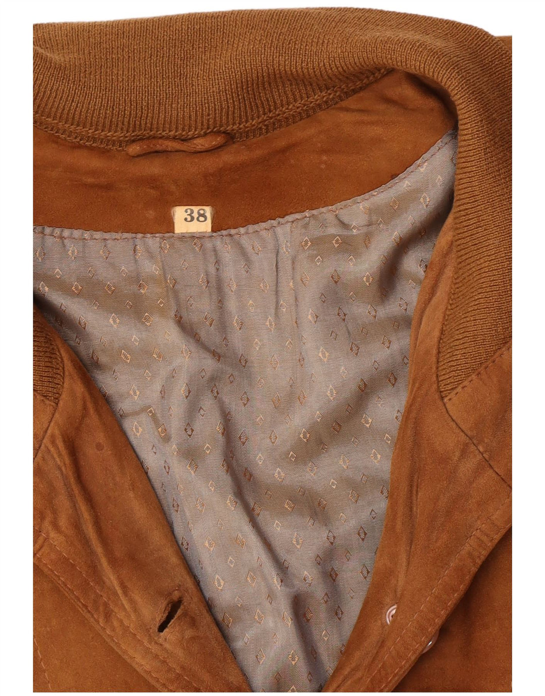 Vintage Γυναικείο Suede Bomber Jacket EU 38 Medium Brown Retro