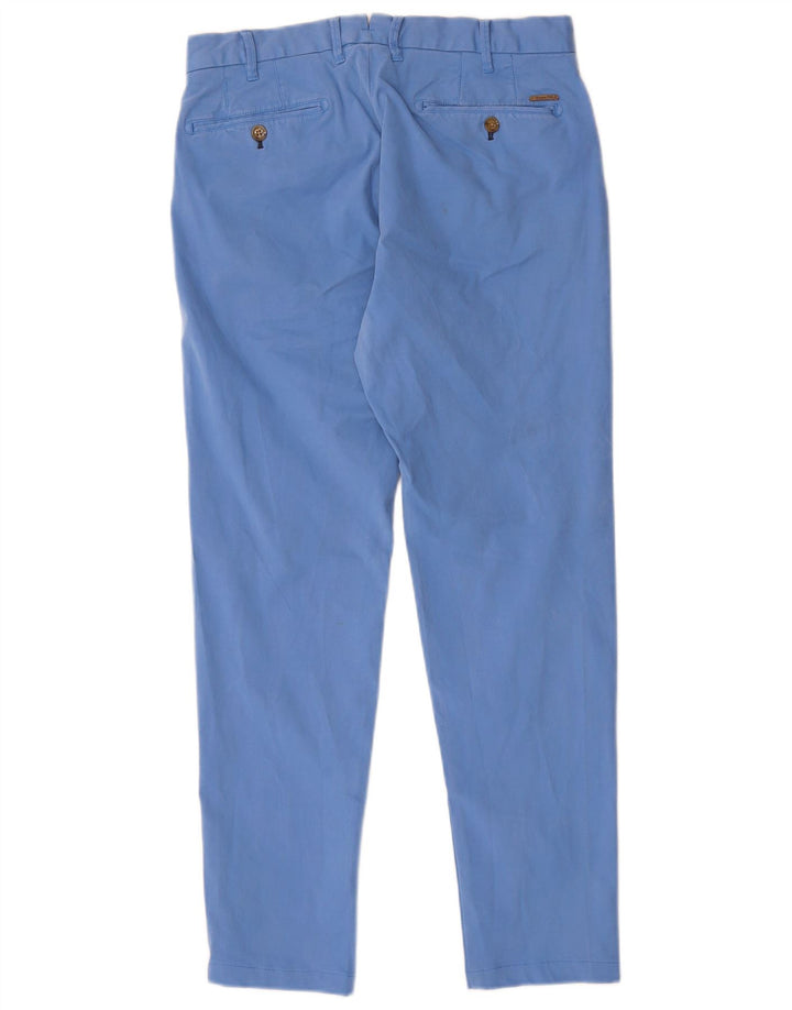 Massimo Dutti Ανδρικό παντελόνι Chino με λεπτή εφαρμογή EU 40 Medium W31 L29 Blue