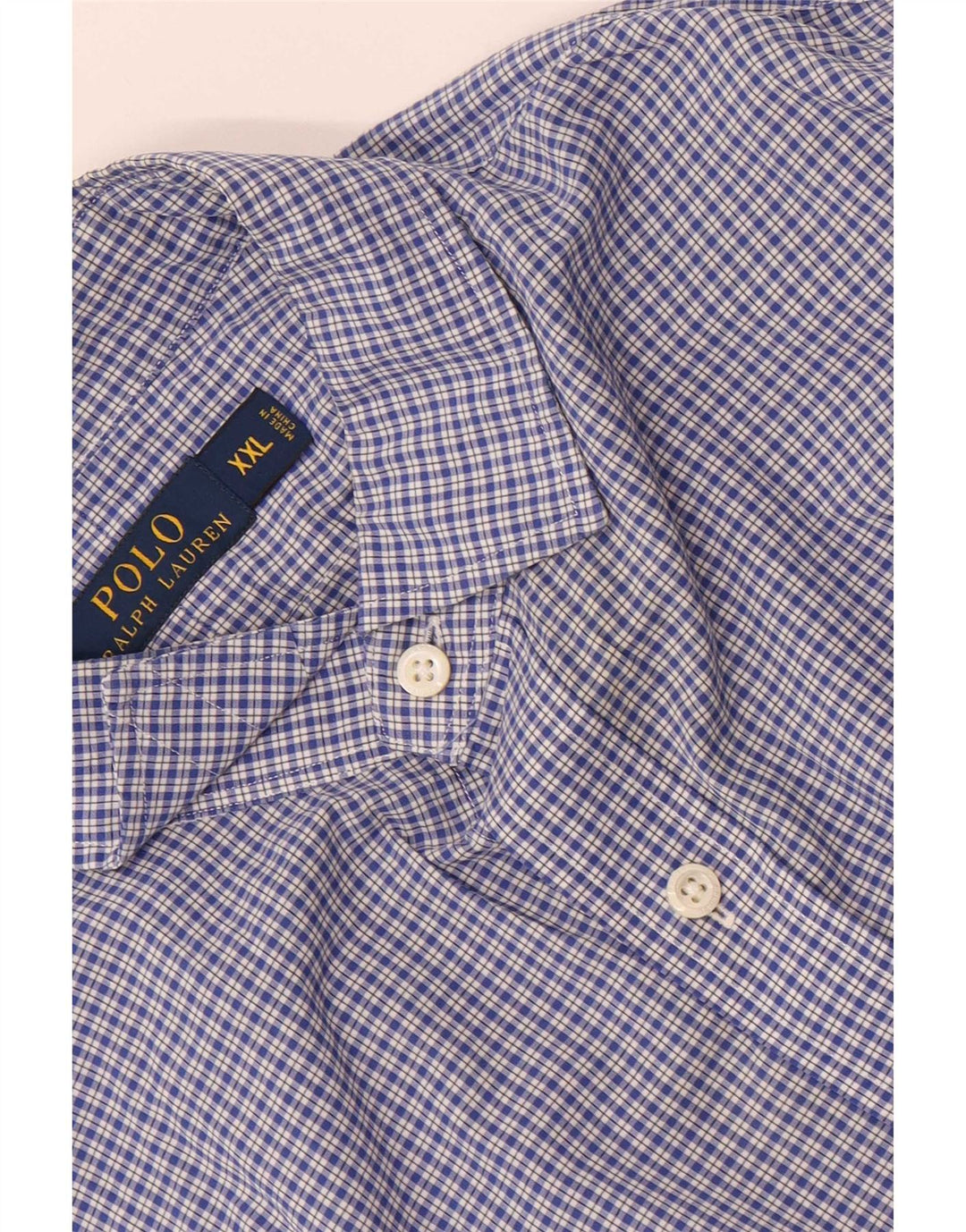 Πόλο Ralph Lauren Ανδρικό πουκάμισο 2XL Μπλε βαμβακερό