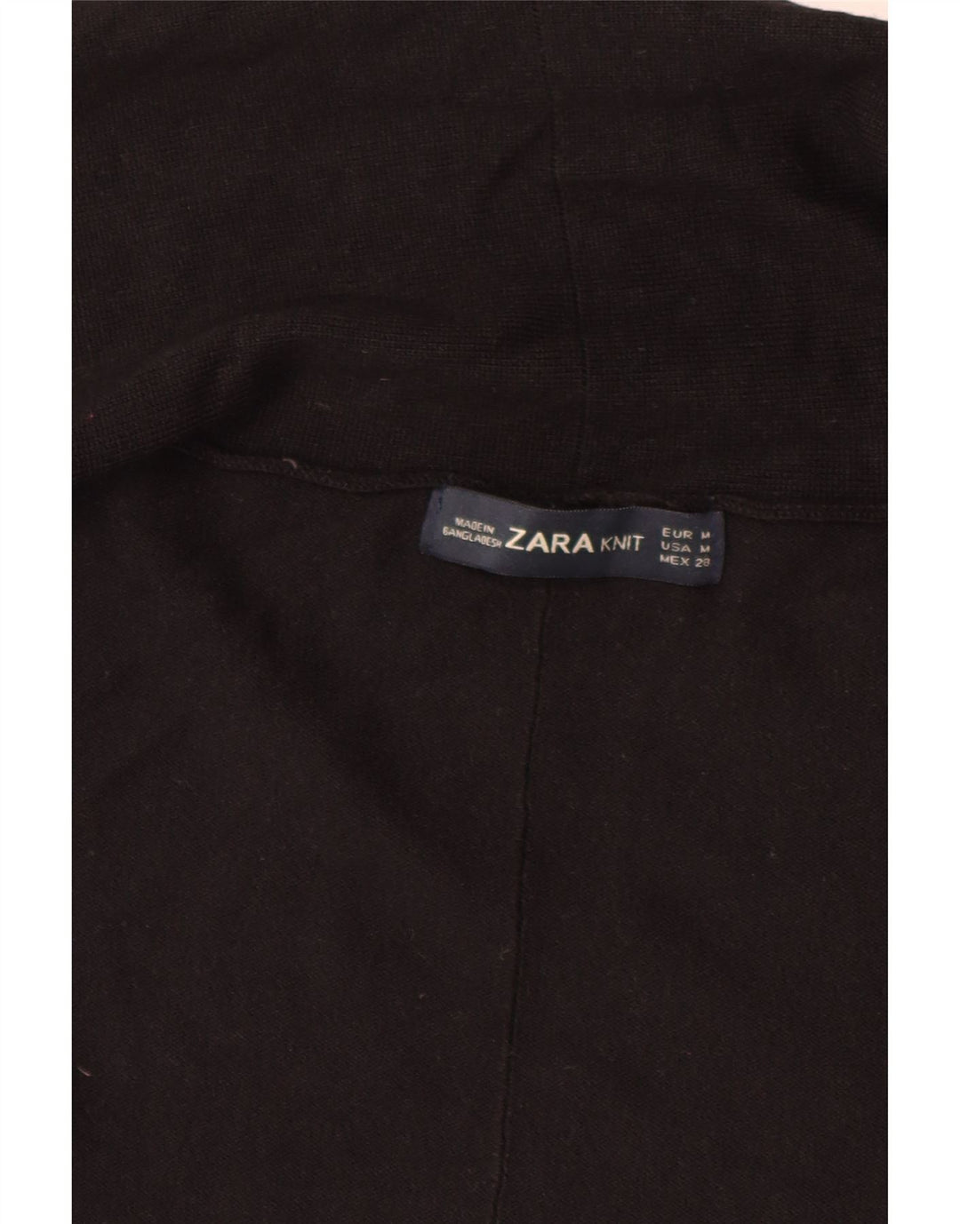 Zara Γυναικείο Ανοιχτό Ζακέτα UK 12 Medium Black