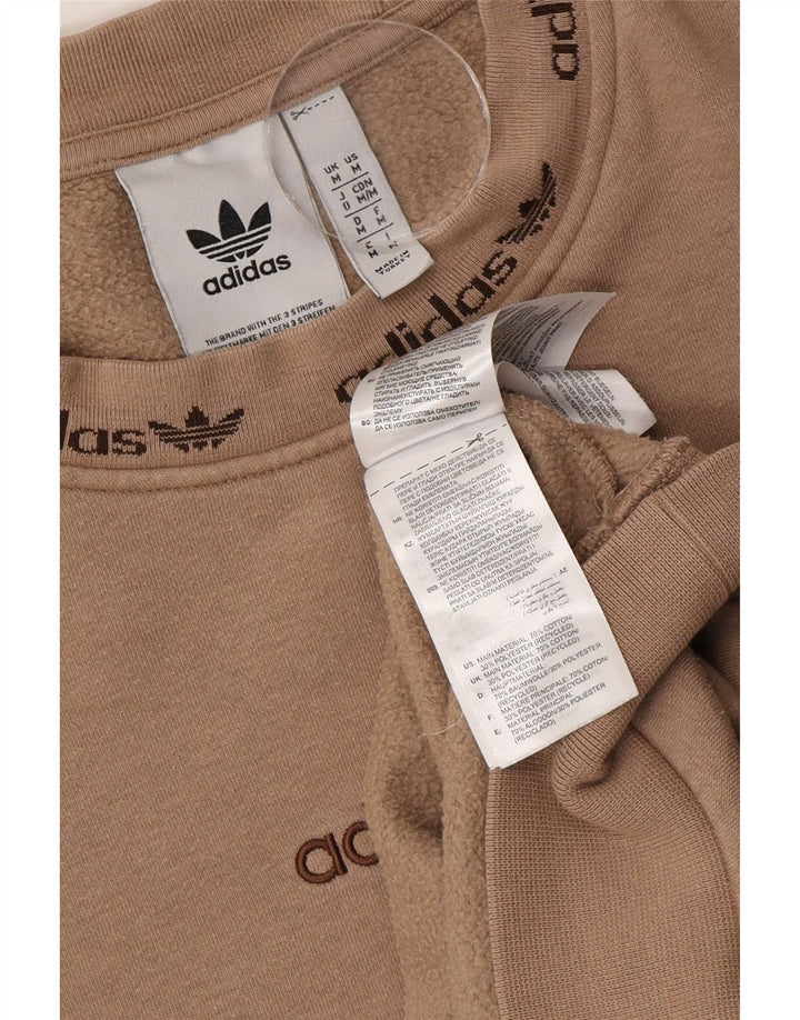 Ανδρικό γραφικό φούτερ Adidas, μεσαίο μπεζ βαμβακερό