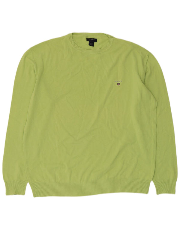Ανδρικό πουλόβερ Gant Crew Neck Jumper 2XL Πράσινο βαμβακερό
