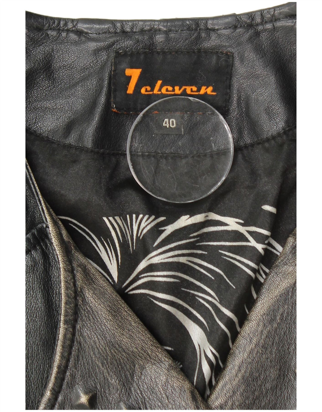 Vintage Γυναικείο Crop Leather Biker Jacket IT 40 Small Black Leather