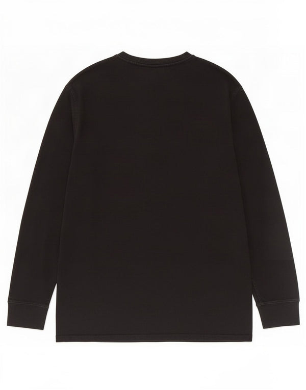 Champion Womens Top Long Sleeve UK 14 Medium Black Cotton
