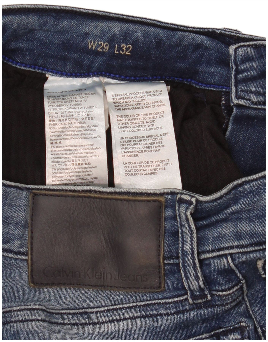 Calvin Klein Γυναικείο Slim Jeans W29 L32 Μπλε βαμβακερό