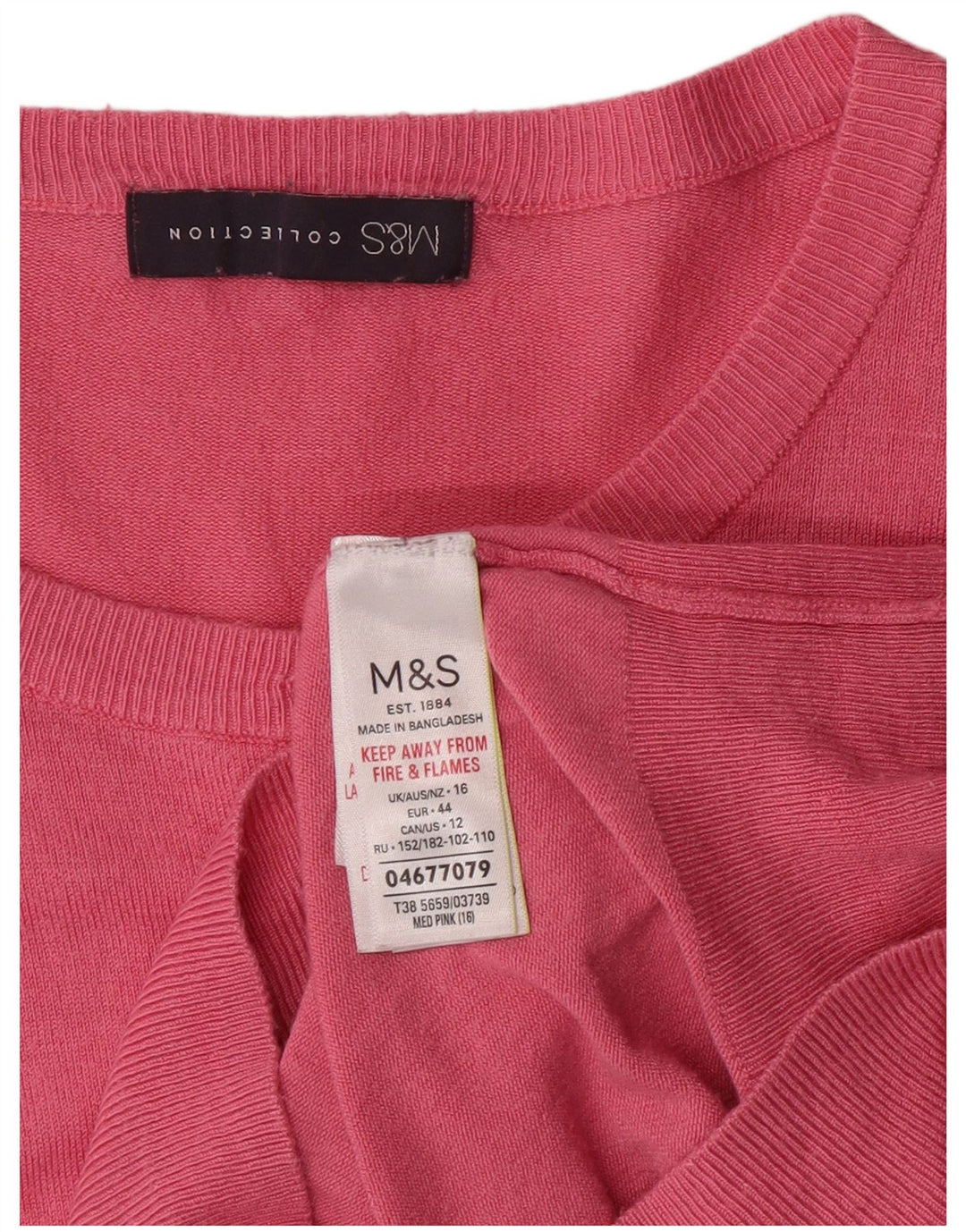 Marks & Spencer Γυναικεία ζακέτα UK 16 Μεγάλη ροζ βισκόζη Classic