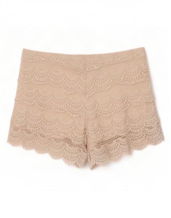 Zara Γυναικείο κροσέ Hot Παντελόνι Small W26 Off White