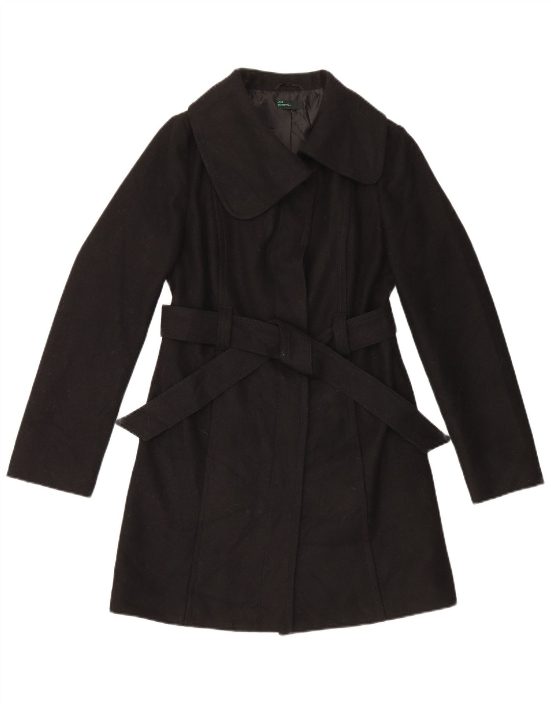 Γυναικείο Παλτό Benetton IT 40 Small Black Wool