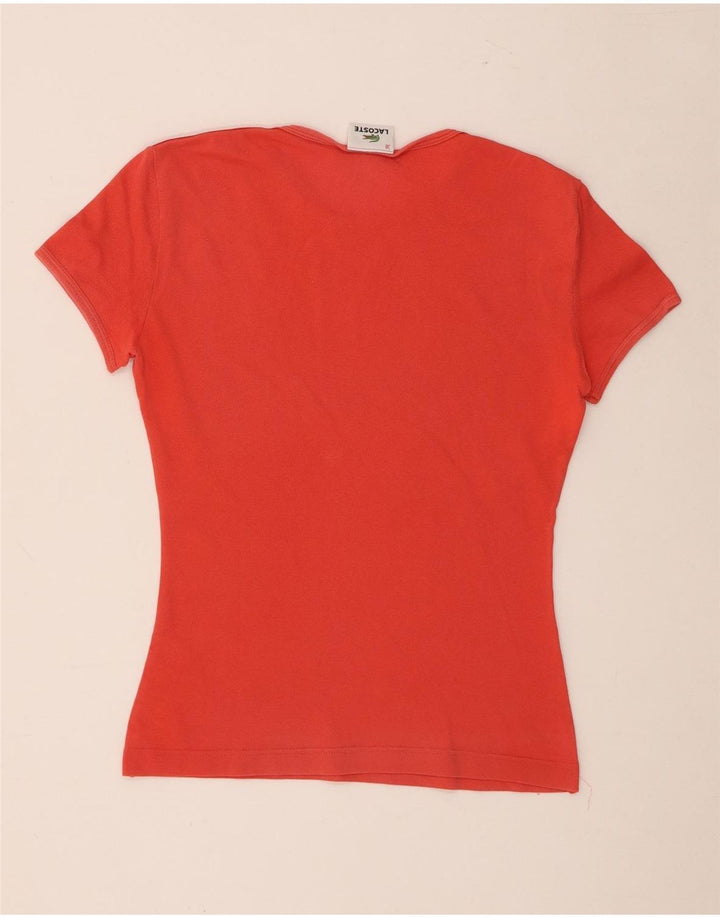 Γυναικείο T-Shirt Lacoste Top Size 38 Μεσαίο πορτοκαλί βαμβακερό