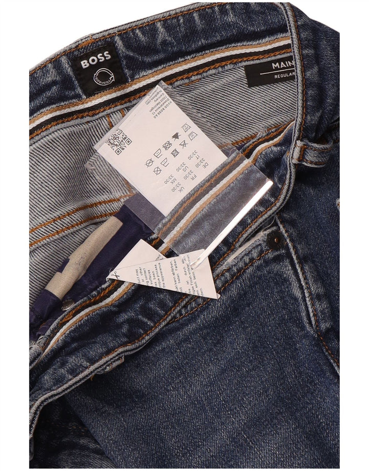 Ανδρικό τζιν Hugo Boss Regular Straight W33 L28 Μπλε βαμβακερό