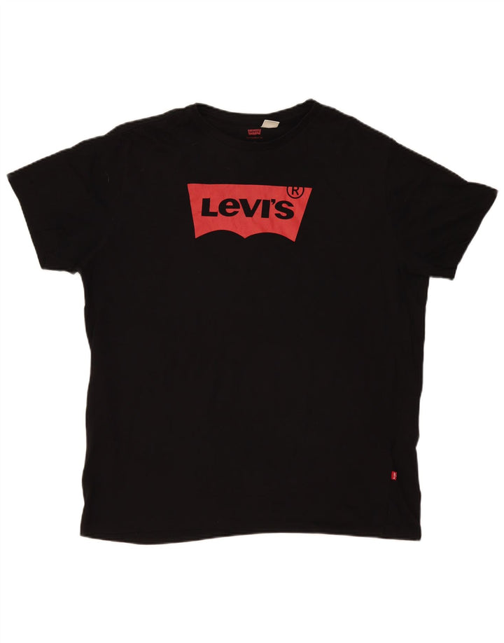 Ανδρικό γραφικό T-Shirt Levi's Top XL Μαύρο βαμβακερό