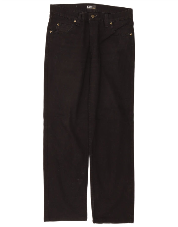 Lee Mens Brooklyn Straight Jeans W34 L30 Μαύρο βαμβακερό