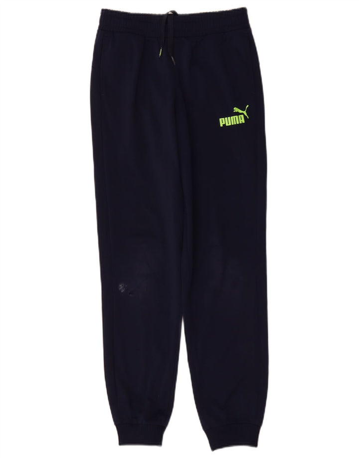 Puma Boys αθλητική φόρμα παντελόνι Joggers 11-12 ετών Navy Blue Polyester