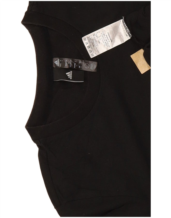 Ανδρικό γραφικό T-Shirt Adidas Top Μεσαίο μαύρο βαμβακερό
