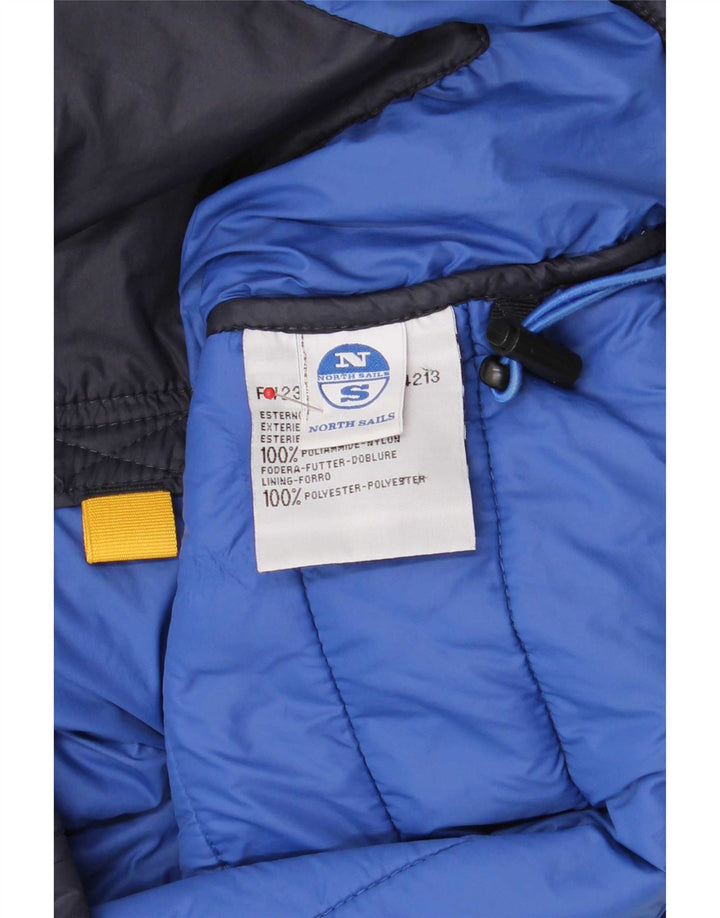 North Sails Ανδρικό μπουφάν με κουκούλα UK 38 Medium Navy Blue Polyamide