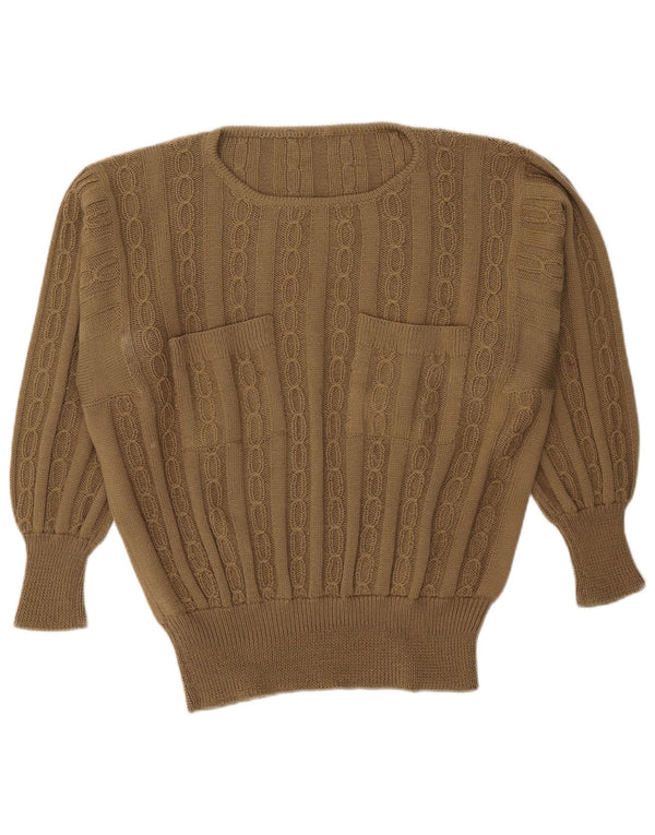 Vintage γυναικείο πουλόβερ με λαιμόκαυστο UK 18 XL Χακί