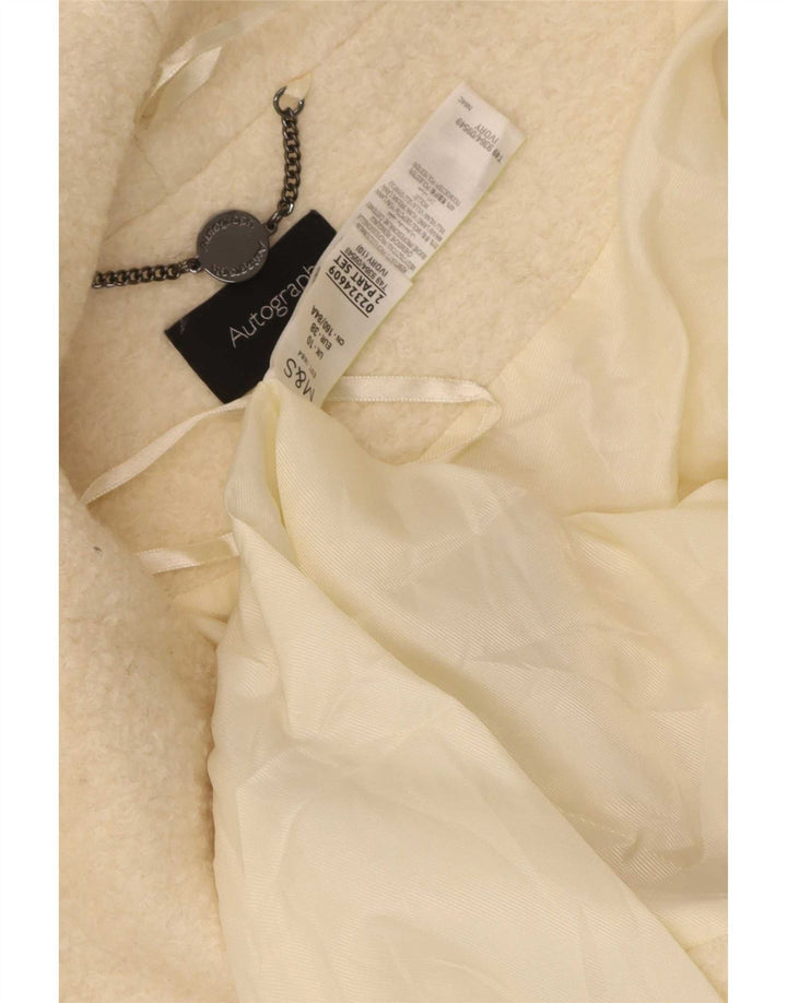 Marks & Spencer Γυναικείο Oversized Πανωφόρι UK 10 Small Beige Wool