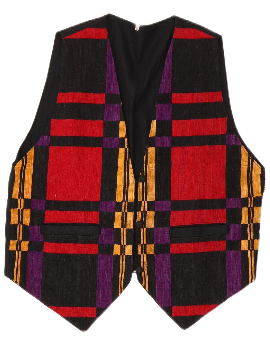 Vintage γυναικείο γιλέκο UK 18 XL Πολύχρωμη επιταγή