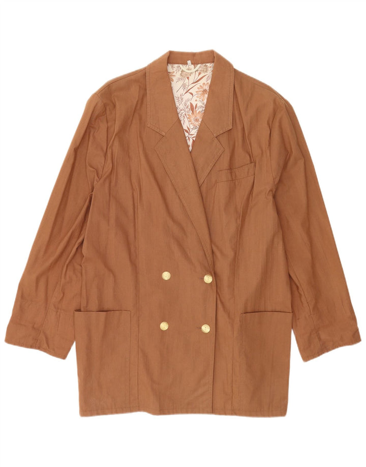 Vintage γυναικείο διπλό μπουφάν σακάκι UK 18 XL καφέ βαμβακερό