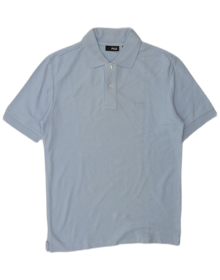 Ανδρικό μπλουζάκι πόλο FILA, μικρό μπλε βαμβακερό