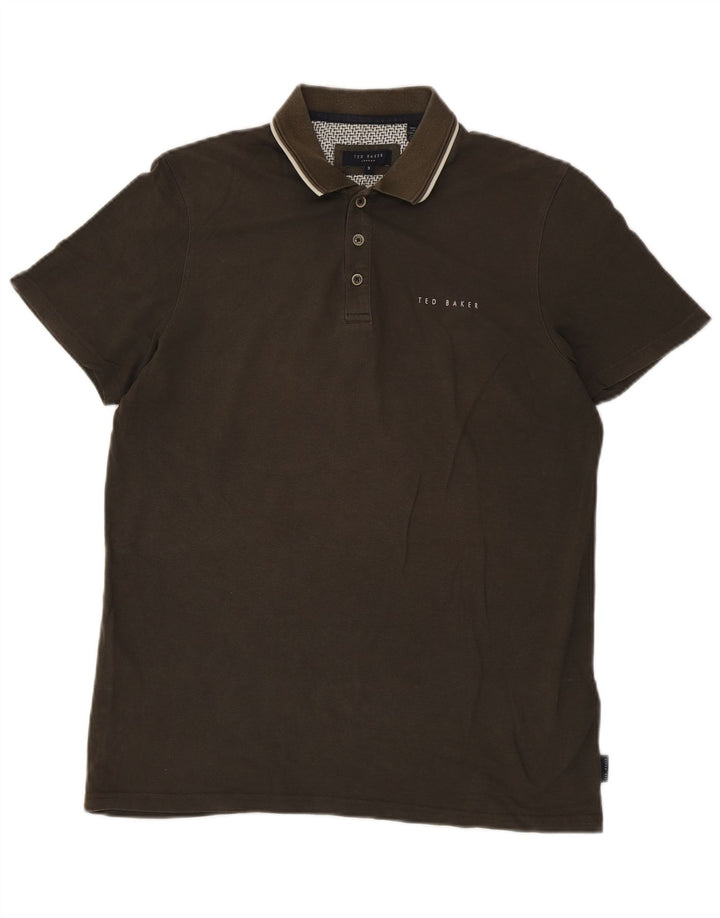 Ted Baker Ανδρικό πουκάμισο πόλο μεγέθους 3 Medium Khaki Modal