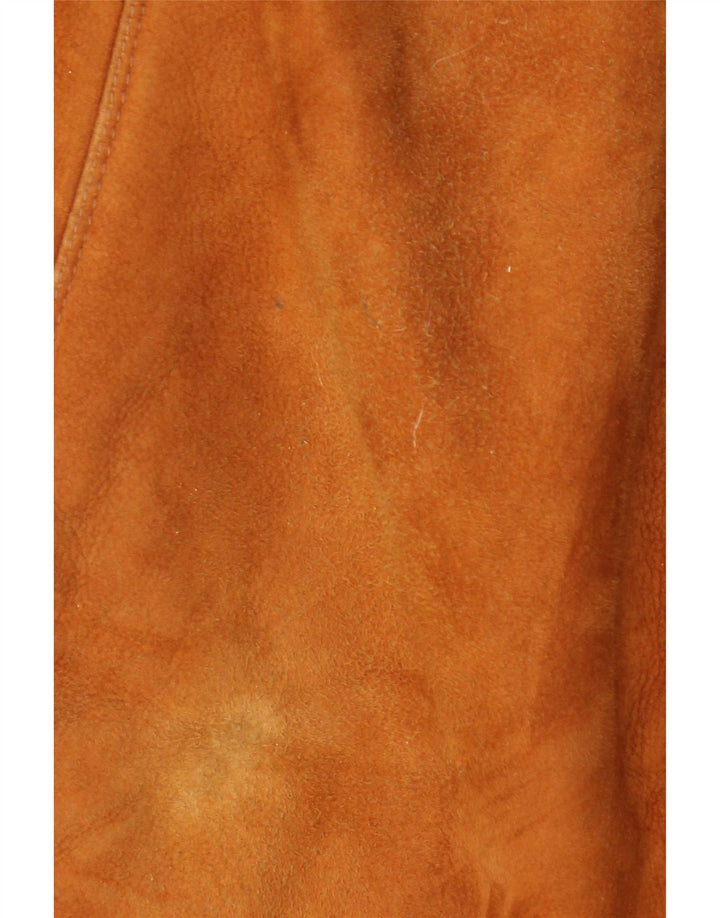 Vintage Γυναικείο παλτό Shearling Loose Fit IT 48 XL Δερμάτινο καφέ
