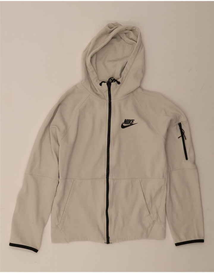 Ανδρικό πουλόβερ Nike με φερμουάρ, μικρό γκρι βαμβακερό