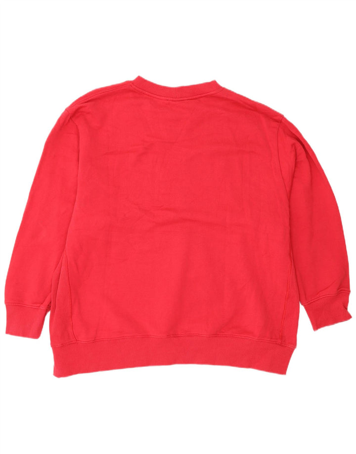 Zara Γυναικεία φούτερ Harvard Oversized Jumper UK 16 μεγάλο κόκκινο βαμβακερό