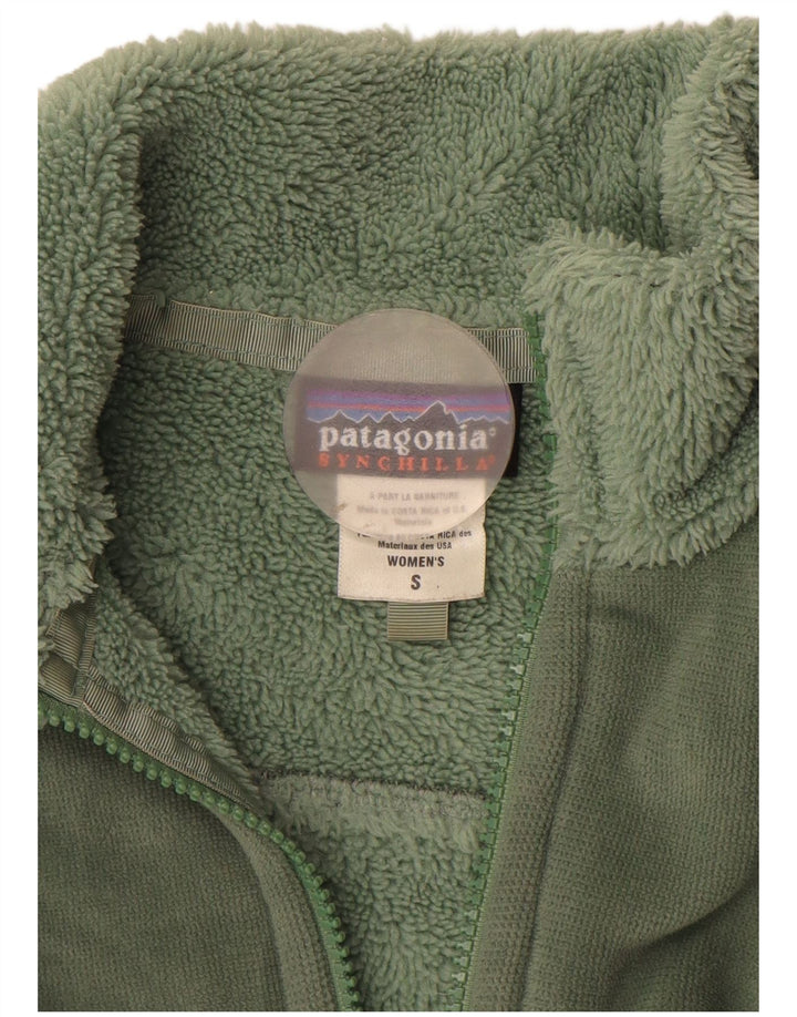 Patagonia Γυναικεία φόρμα Sherpa Top Jacket UK 10 Small Green Polyester