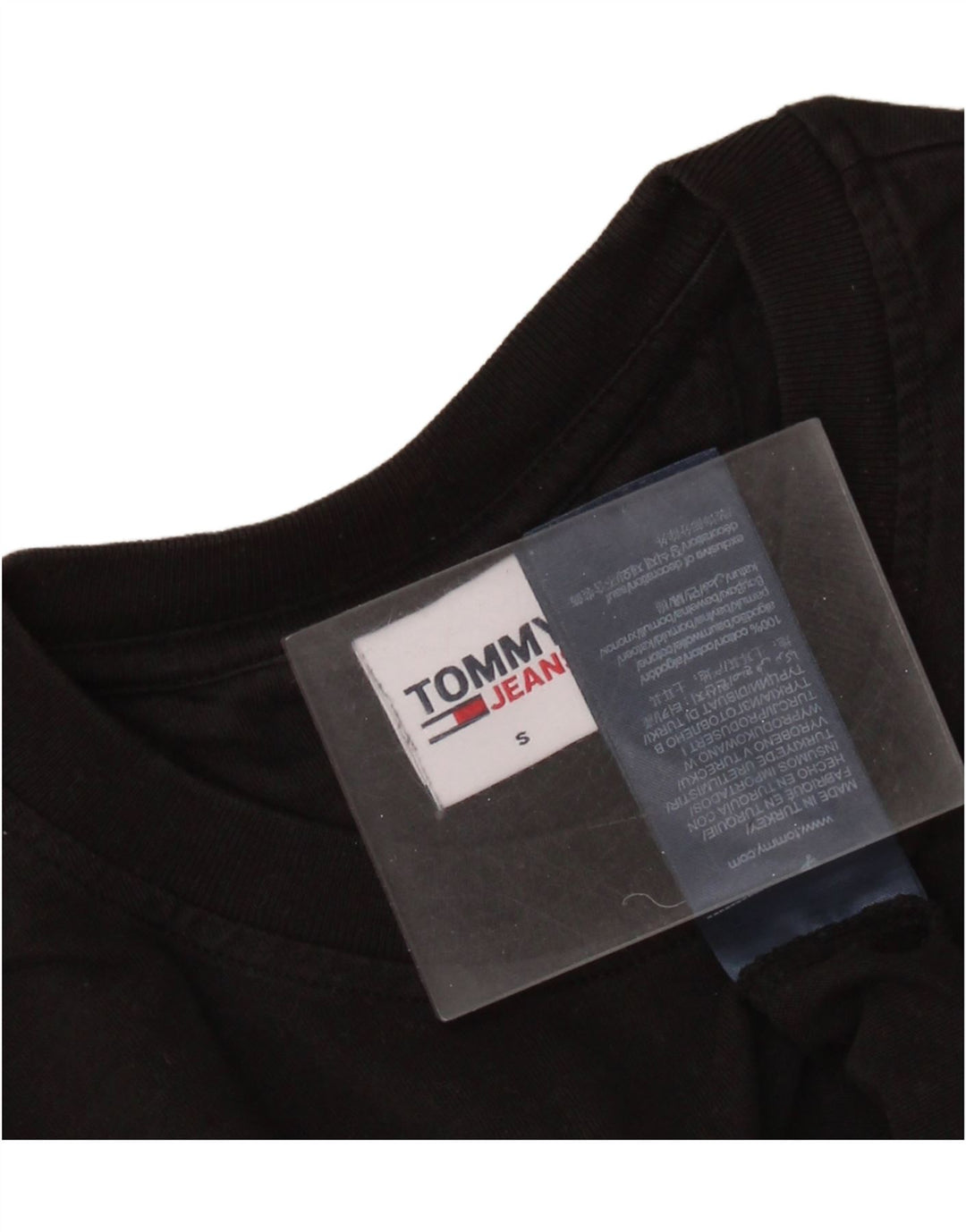 Γυναικείο γραφικό μπλουζάκι TOMMY HILFIGER Τοπ 10 μικρού μαύρου βαμβακιού