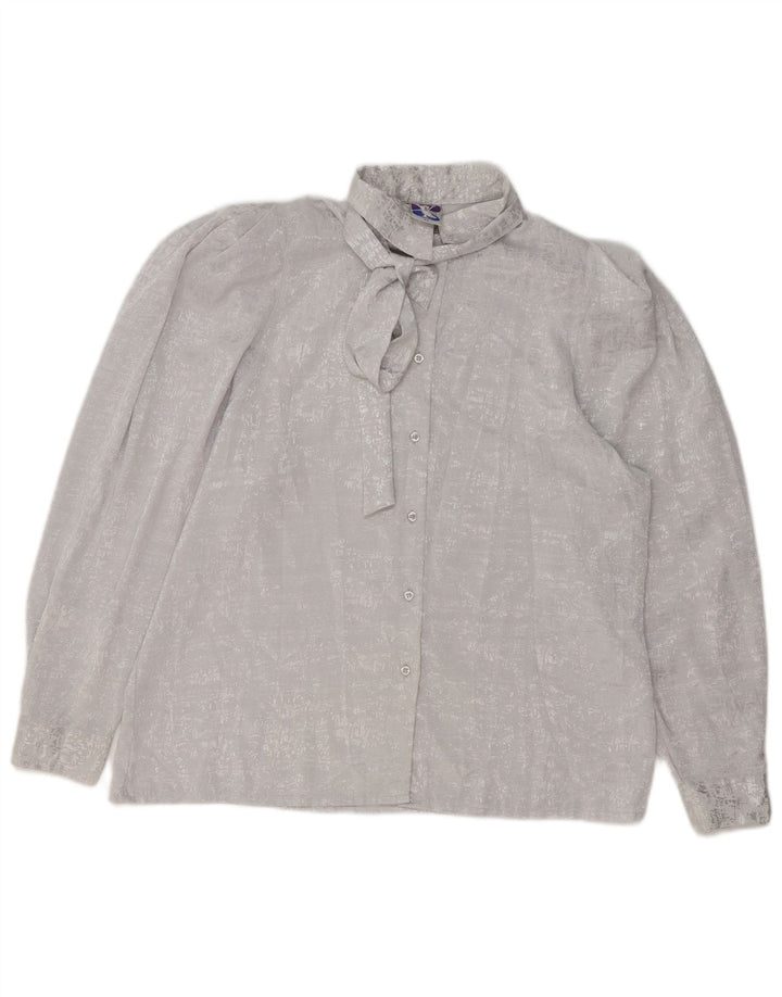 YESSICA Γυναικείο πουκάμισο γραβάτα μπλούζα EU 42 Large Grey Polyester