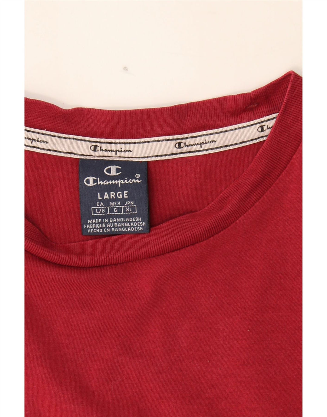 CHAMPION Mens Graphic T-Shirt Top Large Maroon Cotton Vintage Champion and Second-Hand Champion from Messina Hembry 
