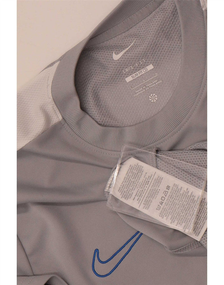 Ανδρικό μπλουζάκι Nike Dri Fit Slim Top Large Grey Colorblock Πολυεστέρας