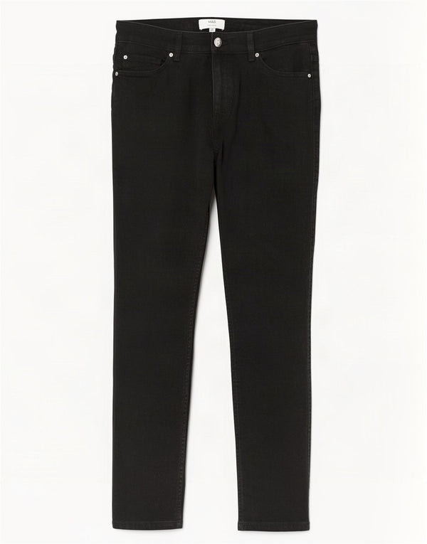 Marks & Spencer Γυναικείο κοντό τζιν UK 14 Medium W30 L27 μαύρο βαμβακερό