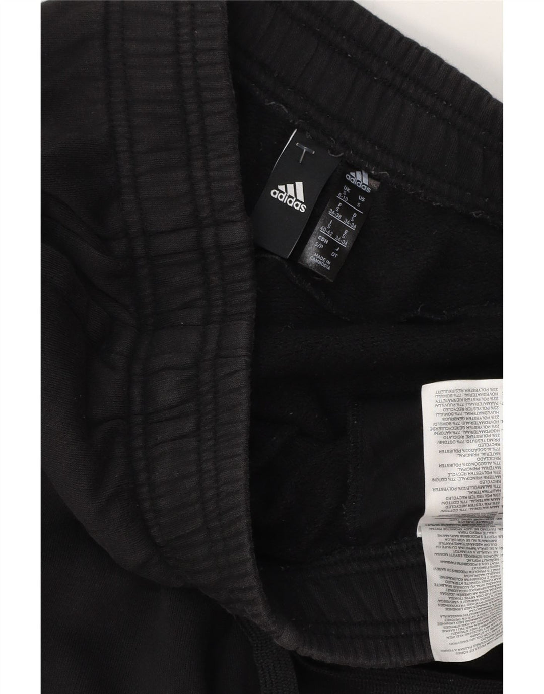 Γυναικεία αθλητική φόρμα ADIDAS Παντελόνι Joggers UK 8/10 Μικρό μαύρο βαμβακερό